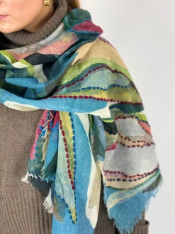 Jo Edwards Breezy Embroidered Scarf